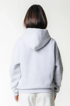 Racer Logo Hoodie | Light grey melange