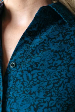 Sacha Floral Ruffle Dress | Deep Teal