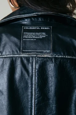 Saige Leather Biker Jacket | Black