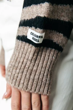 Shara Zebra Knitted Cardigan | Brown