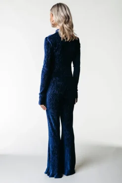 Structure Velvet Flare | Peacoat Blue