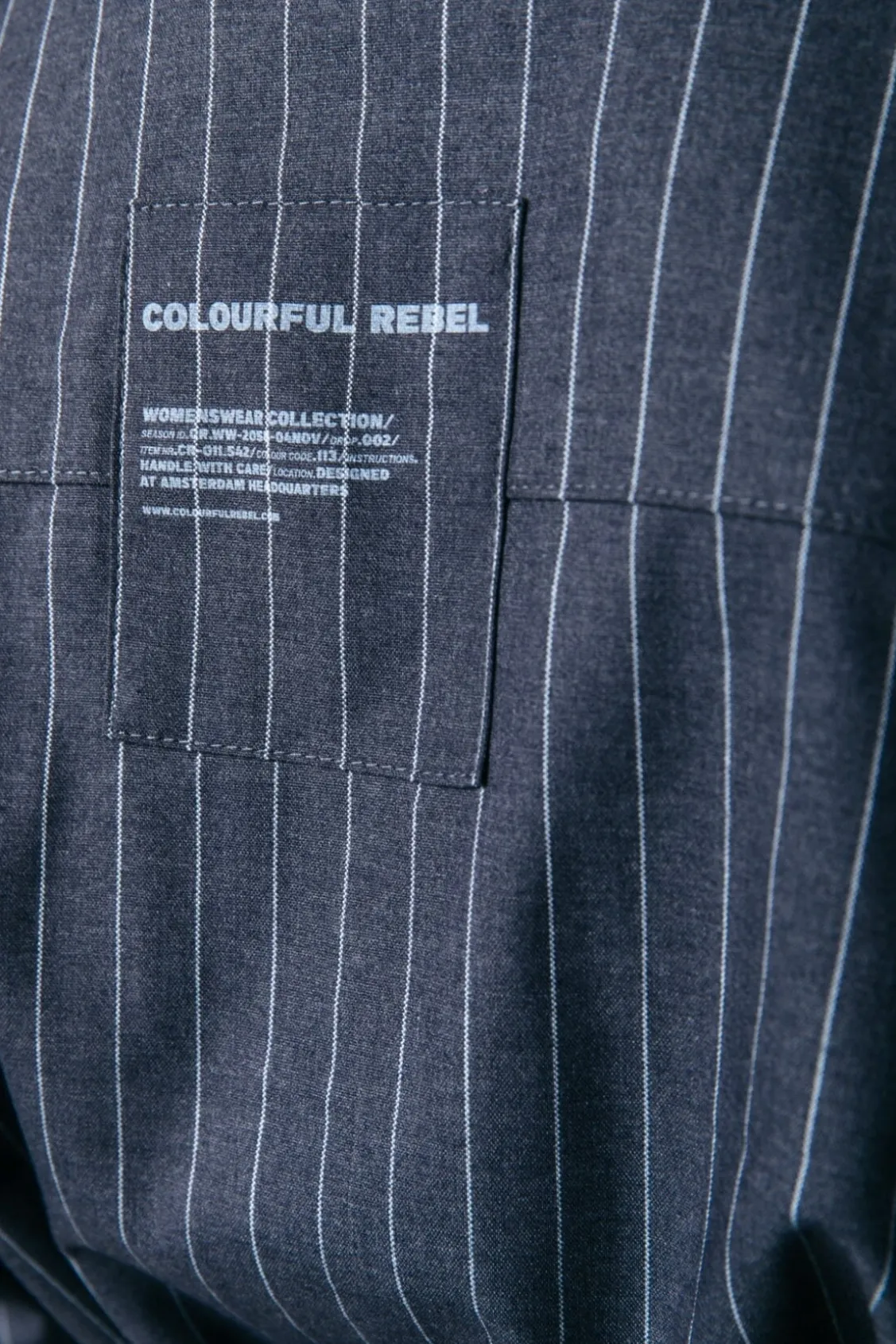 Talia Pinstripe Blouse | Dark Anthracite