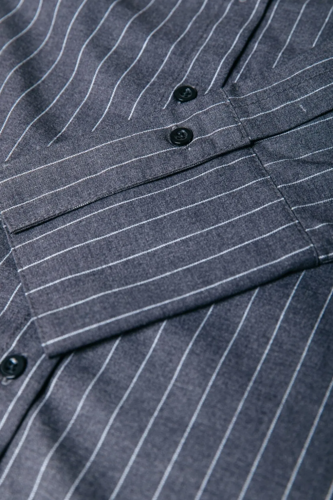 Talia Pinstripe Blouse | Dark Anthracite