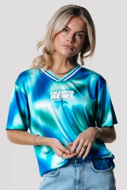 Tayla Blurred Football T-shirt | Multicolor