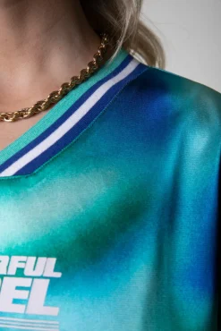 Tayla Blurred Football T-shirt | Multicolor