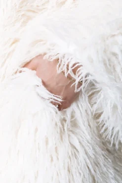 Ulla Faux Fur Coat | Off white