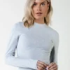 Uni Fitted Longsleeve T-shirt | Medium grey melange