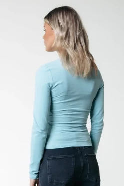 Uni Fitted Longsleeve T-shirt | Mineral blue
