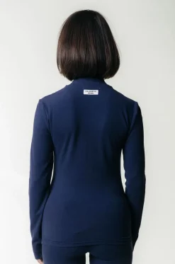 Uni Fitted Turtleneck Top | Peacoat Blue