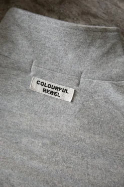 Uni Fitted Zip Top | Medium grey melange