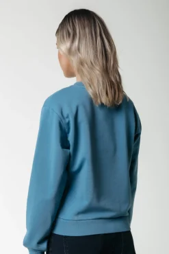 Uni Label Sweat | Soft petrol