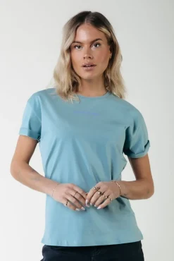 Uni Logo T-shirt | Mineral blue