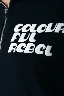 Uni Logo Zip Sweat | Black