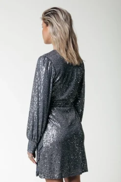 Xita Sequins Dress | Silver grey