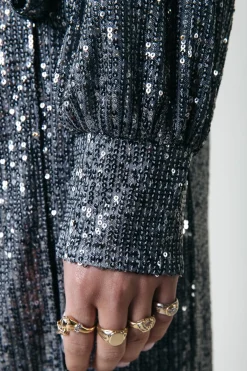 Xita Sequins Dress | Silver grey