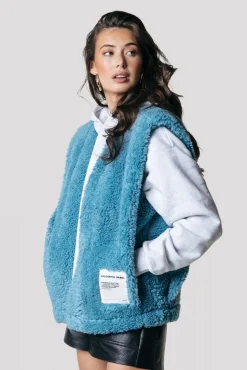 Yoni Teddy Gilet | Adriatic Blue